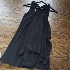Drapey Black Dress, Knit and Chiffon